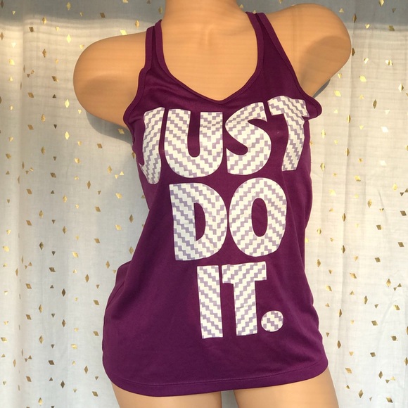 Nike Just Do It Purple Racerback Tank Top